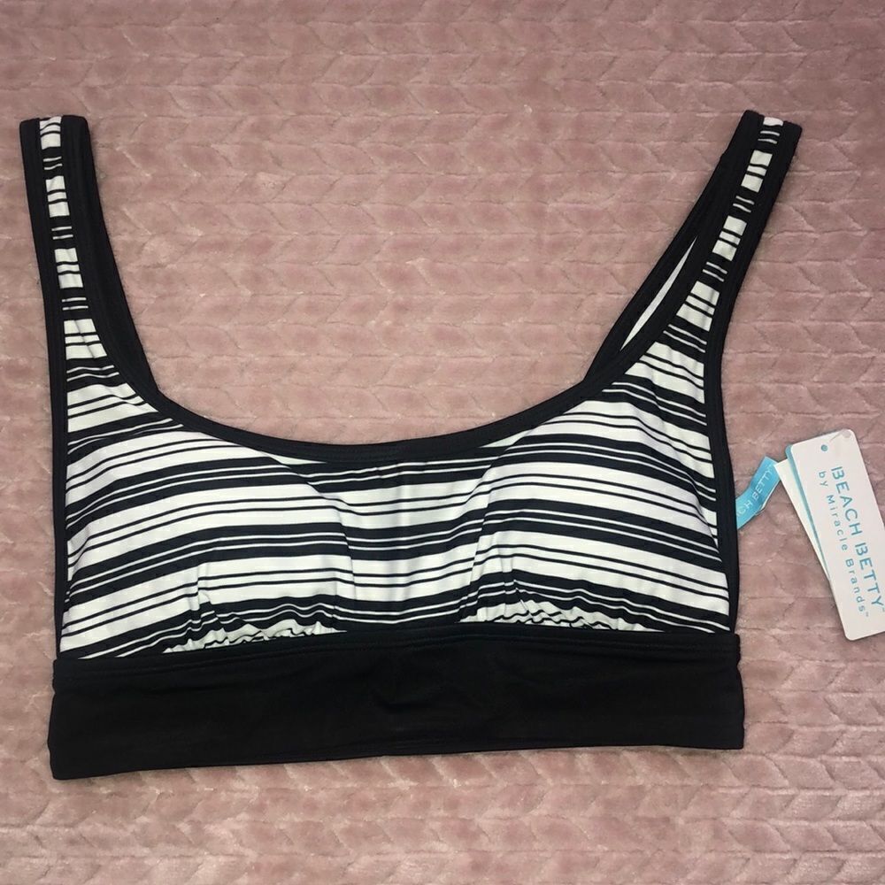 Beach Betty Slimming Control Striped Bikini Top